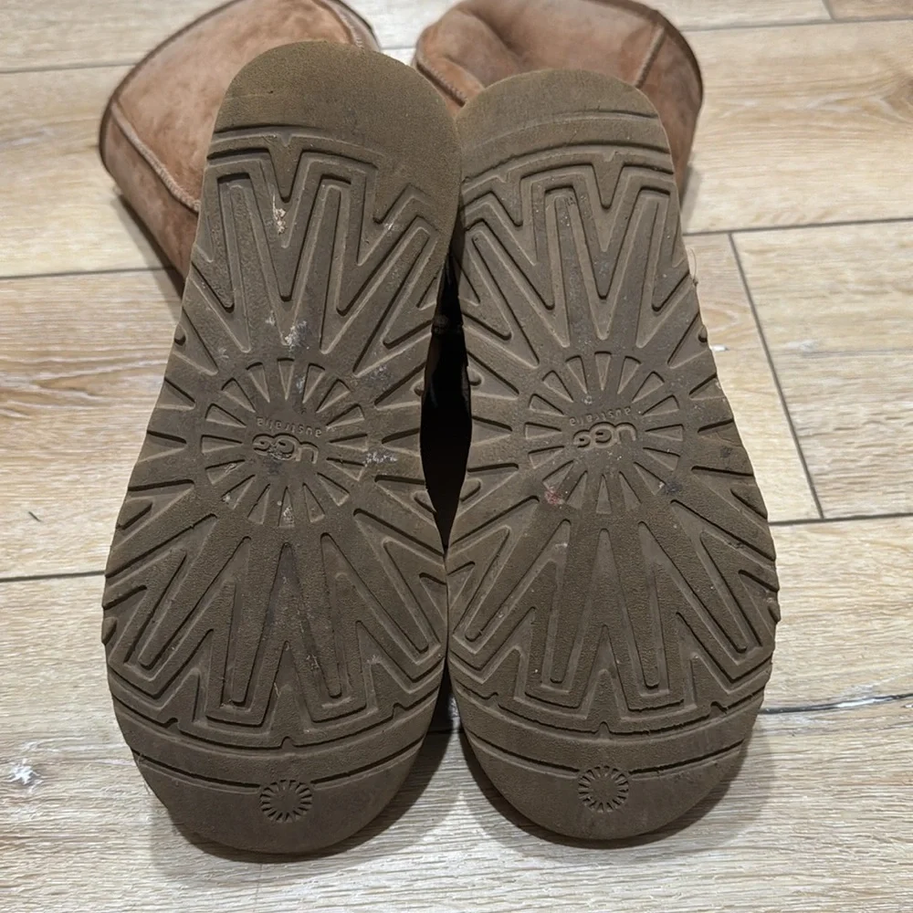 UGG Australia‎ Chestnut Sheepskin Tall Winter Comfort Boots Womens Sz W7